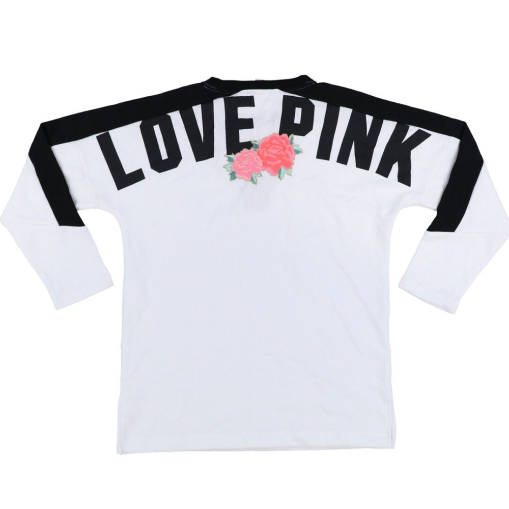 Vs Pink Lace Up Varsity Crew